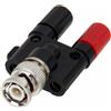 No 2X Spina BNC Spina A Banana da 4 mm Connettore Splitter Spina BNC A5457
