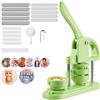 VEVOR Macchina per Spille Rotonde, Macchina Punzonatrice con 100 pezzi Kit per Fustellatrice Manuale per Badge 58 mm, Impugnatura Ergonomica, per Spille Personalizzate Fai da te (Verde)