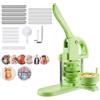 VEVOR Macchina per Spille, Macchina Punzonatrice con 100 pezzi Kit per Fustellatrice Manuale per Badge 75 mm, Impugnatura Ergonomica, per Spille Personalizzate Fai da te, Verde