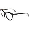 Max&Co. Women's MO5125 Prescription Eyewear Frames, Shiny Black, 53, nero lucido, 53