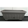 garden FIORIERA RIGATA VASO BALCONETTA CASSETTA PLASTICA CON SOTTOVASO 40/50/60 x h18cm