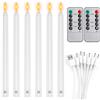 6 Pezzi Candele LED Senza Fiamma, Ricaricabili Candele Con Funzione Timer E Tele