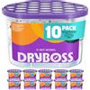 DRYBOSS Pack X 10 Deumidificatore Per Armadio Assorbi Umidità Antimuffa Sacchetti Anti
