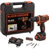 Black & Decker BLACK+DECKER BDCDD12K Trapano Avvitatore Batteria 12V 11 Posizioni Valigetta