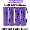 multimarche 4 pz BATTERIA LITIO 14500 CON LAMELLE PACCHI BATTERIA RICARICABILE 3000MAH 3,7V