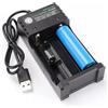 multimarche Batteria ricaricabile Panasonic & caricabatterie usb 26650 5000mAh 3.7V
