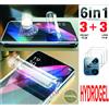 6PZ pellicola in hydrogel 3 FRONTE/ 3 RETRO webCam per Oppo Find X3 Pro Lite Neo