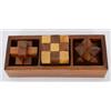 Senza marchio Puzzle antico 3D 3 in uno rompicapo in legno puzzle game set con scatola per ...