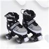 Endless EL1029 Adjustable Roller Skates Medium Size 34 EUR (UK 1.5) - 38 EUR (UK 5) for 6 to 12 Years | Black | Strong Chassis and 70 mm PU Four Flashing Wheels | ABEC 7 Bearings | Indoor and Outdoor