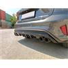 Motordrome Paraurti posteriore (Diffusore) compatibile con Ford Focus IV ST-Line HB 2018-2022 (ABS nero lucido)