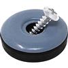Adsamm® / 100 x scivoli in PTFE con vite / grigio azzurri / Ø 30 mm / tondi / pad in PTFE e gomma con vite / piedini protettivi per arredi Adsamm® Quality