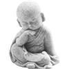 Deliziose statue di monaci di Buddha come raffinate decorazioni domestiche e str