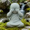 Deliziose statue di monaci di Buddha come raffinate decorazioni domestiche e str