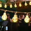 Catena Di Luci Solari per Esterni, Vintage, Corda Di Canapa, 5 M, 10 Lampadine a