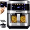 Berdsen Friggitrice ad aria grande da 9,1 l Berdsen 1700 W BD-656 argento