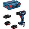 Bosch Trapano Avvitatore BOSCH GSR 18V-90 C (2 x 5,0 Ah + GAL18V-40 + L-Boxx 136)