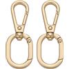 uxcell 2Pcs Ganci a Molla Doppia Apertura con Chiusura a , Oro Opaco per Brand
