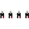 No 4X Spina BNC Spina A Banana da 4 mm Connettore Splitter Spina BNC A1248