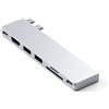 Satechi, Hub USB-C Slim PRO per MacBook Plug and Play compatto, Argento