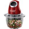 Russell Hobbs Tritatutto Da Cucina Mini Rosso in Vetro 500ml Mixer per Verdure, Frutta E Carne