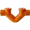 IDROWEB Sifone firenze 2 vie in pvc arancio ad incollaggio ø 100
