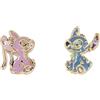 Disney Pendientes de tuerca de Stitch & Angel Mismatch, talla única, Latón/base, Sin pi