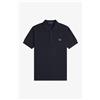 Fred Perry 🔵 Fred Perry Polo M6000 Navy / SeagrassT73 Uomo New SS26