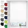 Tenda a Rullo Oscurante Klemmfix Senza Forare 50Cm X 210Cm Bianco, Tenda Avvolgi
