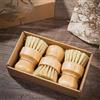 Set 3 Spazzole Piatti in Legno di Bambù e Palma - Eco-Friendly Pulizia Pentole e