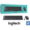 Logitech Wireless Senza Fili Kit MK220 Tastiera e Mouse,Nero Pc Ufficio Casa