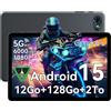 TABWEE T80 Android 15 Tablet 10 Pollici, 12GB RAM + 128GB ROM (TF 2TB), 1280 * 8