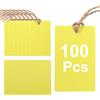 uxcell 100Pcs Etichette Gialle per in Plastica, 2" x 1" con Filo e Ferro