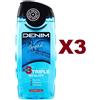 Denim 3 PZ DENIM ORIGINAL SHOWER GEL 250ML DOCCIA SCHIUMA