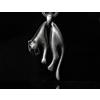 radhe_jewellers Collana con pantera nera in argento sterling 925 da appendere unisex