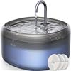 FEELNEEDY Fontanella per Gatti Silenziosa FEELNEEDY 3,2L con Luci a LED Fontana Gatti con