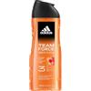 adidas, Team Force Gel Doccia Bagnoschiuma 3 in 1 per Corpo, Capelli e Viso, Formula Vegana, 400ml