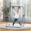 DecHome Sbarra Ginnastica Artistica Bambini con 2 Anelli 148x105x88-128 cm Blu DecHome