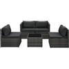 vidaXL Set Divani da Giardino 13 pz Polyrattan Marrone Divanetti Poltrone Sofà vidaXL