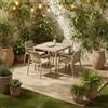 Siediti Fuori e Dentro Set pranzo da giardino tavolo 80x80 con 4 sedie effetto legno Zeno & Ginny