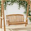 vidaXL Panchina a Dondolo Naturale Legno di teak solido esterno giardino patio vidaXL