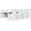 vidaXL Set Pranzo da Giardino 7 pz in Plastica Antracite Rattan Tavolo e Sedie vidaXL