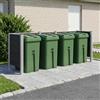 vidaXL Recinzione Contenitore per Rifiuti Alluminio e WPC Espandibile Barriera vidaXL