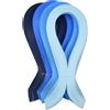 CrafTreat Strisce di carta per quilling blu per lavori artigianali 500 str