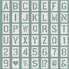 MMDBD 42 Pz Stencil Lettere e Numeri Modelli per Pittura Alfabeto in Plastica Ri