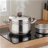 Cuociriso in Acciaio Inox con Cestello Resistente Alle Alte Temperature