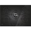 Candy Piano Cottura 5 Fuochi a Gas 75 cm in Vetro Temperato colore Nero CVG74WTB Candy
