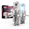 Lampadine H4 Led Auto, 120W 24000LM 6000K Bianco Freddo 600% Luminosità Canbus S