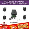 idorstore KIT RICEVENTE 2 CANALI 5 A + 4 TELECOMANDI 433 MHZ CANCELLI SERRANDE LUCI