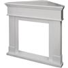 Divina Fire Cornice per camino ad angolo rivestimento in legno L110xP63xH102 Ford Bianco