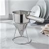 Imbuto in Acciaio Inox Portata Regolabile Imbuto Dosatore con Leva per Cuochi
